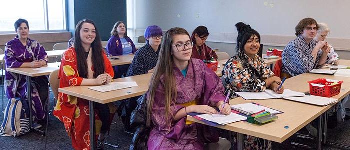 image of students in Japanese class